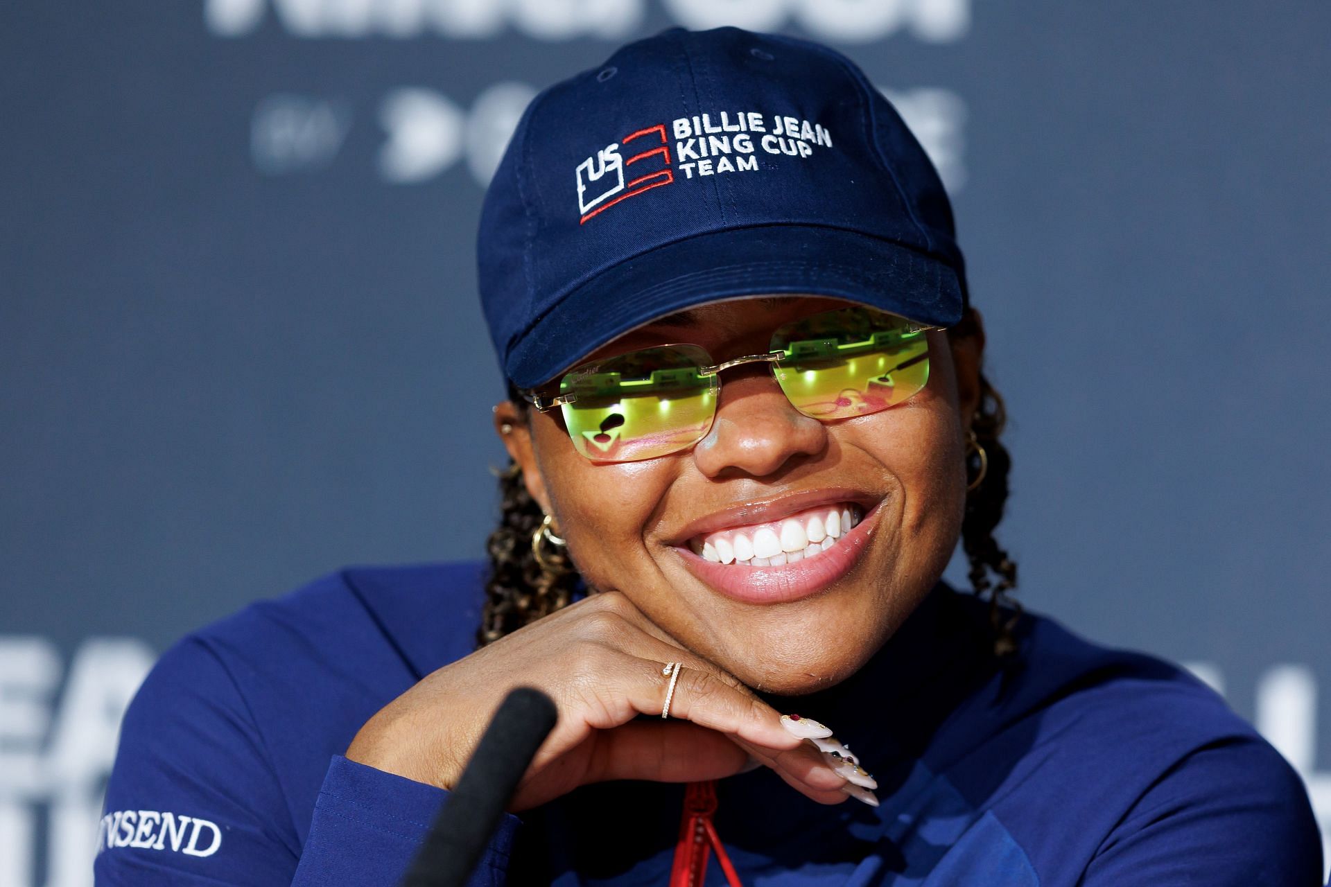Taylor Townsend at the 2023 Billie Jean King Cup. Image: Getty